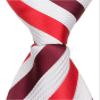 R8-11 in. Zipper Necktie - Red with White Stripes- 24 Month to 4T view 1