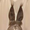 ATekatac Rabbit Ears Handmade Animal Ears Halloween Cosplay Bunny Ears Flower Headband (Tan1) view 2
