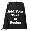 all about me company Personalized Cotton Cinch Bag 18in x 14in (Deep Black)