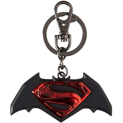 212 Main Batman vs Superman Stacked Symbol Pewter Keychain