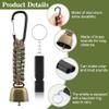 Ranjaner 3pcs Bear Bell with 3pcs Whistle Aluminum Bear Bells for Hiking and Emergency Whistle for Hiking, Biking, Fishing, Climbing, Outdoor Camping and Hiking Protection(Size:6 PCS) view 3