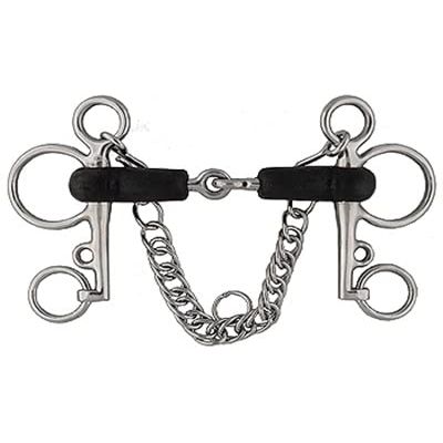 5 in. Stainless Steel & Rubber Mouth Pelham Bit