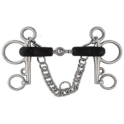 5 in. Stainless Steel & Rubber Mouth Pelham Bit