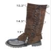 FURPHI Medieval Pirate Boot Covers Faux Leather Steampunk Leg Costume for Men (Tan) view 3