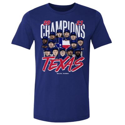 500 LEVEL Texas Rangers World Champs Shirt (Cotton, XXX-Large, Royal Blue) - Texas Baseball Champions 2023 WHT