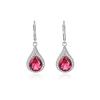 Diamond Embellished Drop-Shaped Emerald Earrings and Earring Jewelry - Charming Female Gemstone Jewelry EmeraldEarrings[WhiteGold] view 2