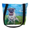 13 x 13 in. Gus in Yard - Pug Small Tote Bag