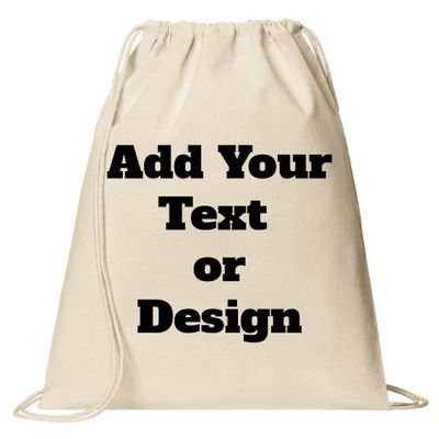 all about me company Personalized Cotton Cinch Bag 18in x 14in (Natural)