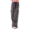 Cargo Pants Women Wide Leg Pants High Waisted Fashion Teen Girls Baggy Casual Long Straight Jogger Pants Y2K Trousers Gray view 1
