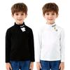 Boys Girls Thermal T-Shirt Half Collar Underwear 2-Pack Basic Soft Tops Unisex Warm Undershirts Tee Black+White 2-3Years view 1