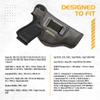 IWB - HOUSTON Gun Holsters - Nobuck Faux Leather Concealed Carry -Glk, Walther, KAHR, 1991, Taurus, FNS, XD-E and Springfield Armory (Left) view 2