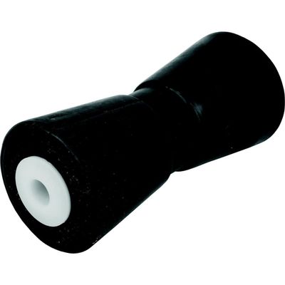 112171 12 x 0.625 in. Heavy Duty Boat Trailer Roller Black - Rubber Shaft Keel