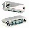 6350B7 LED Micro Lights Blue - Stainless Steel Bezel - Vertical Mount view 1