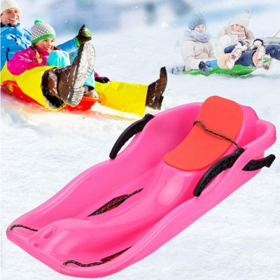 Thickened Double Sledges, Children's Sledges, Sledges with Backrests, Multi-Coloured Plastic Sledges