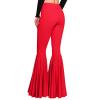 Yoga Pants for Women Flare Pants Boho Bell Bottom Pants Dress High Waist Bootcut Trousers Lounge Performance Pants Red view 2