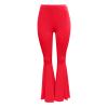 Yoga Pants for Women Flare Pants Boho Bell Bottom Pants Dress High Waist Bootcut Trousers Lounge Performance Pants Red view 3