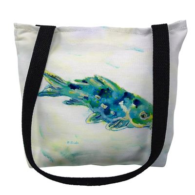 13 x 13 in. Blue Koi Small Tote Bag