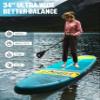 FUNKEE 1134"6" Extra Wide Inflatable Stand Up Paddle Board, Sup Board with Removable Fins, Backpack, Floating Paddle, Safety Leash, Floating Phone Case for Adults & Youth of All Skill Levels view 3
