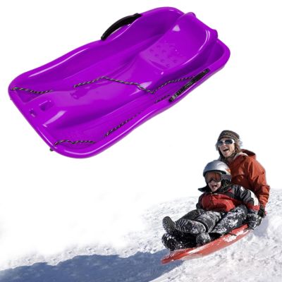 Children's Sledges, Two-Person Sledges, Thickened Plastic Sledges, Sledges with Backrests and Pull Ropes