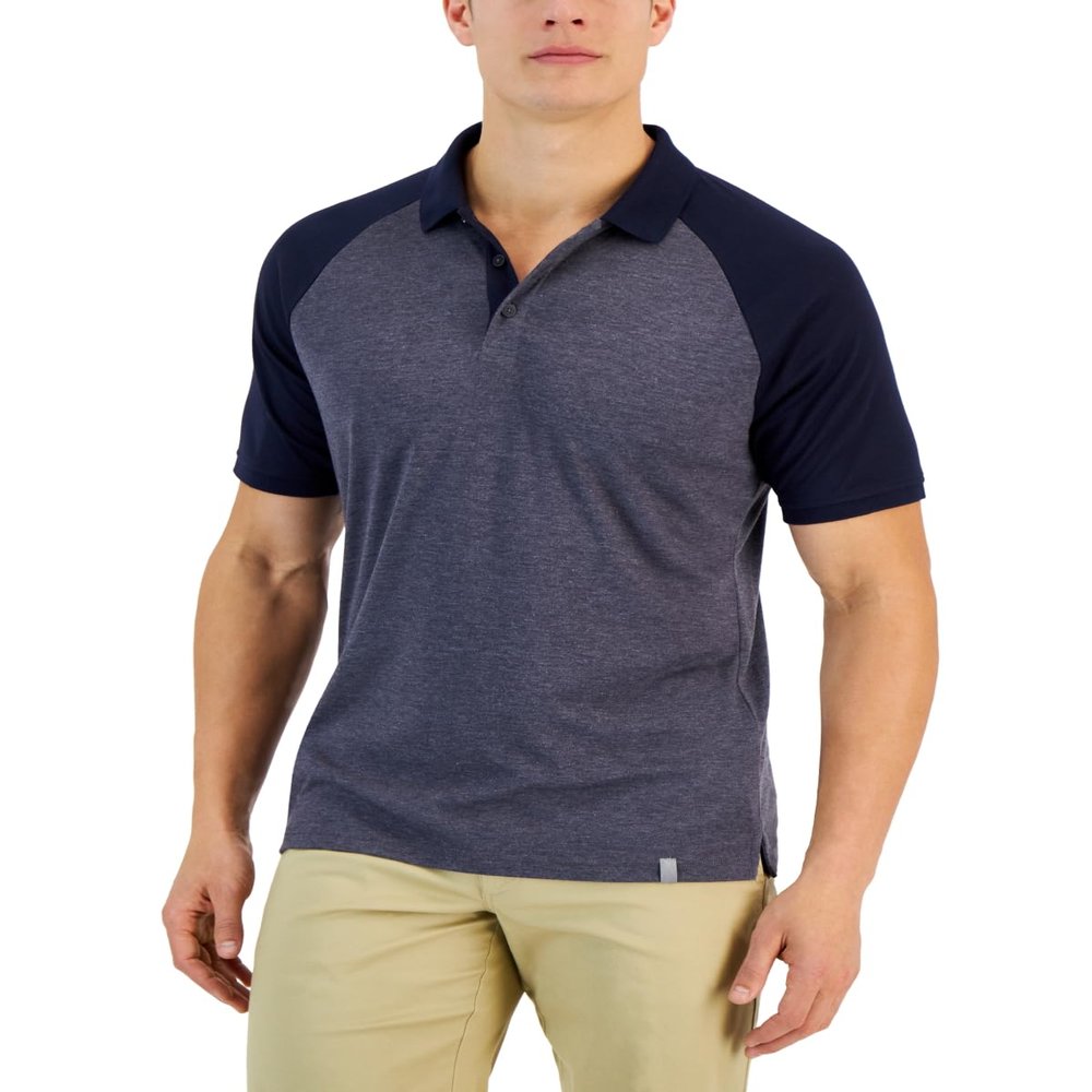 Alfani Mens Eco Friendly Lightweight Polo Navy S