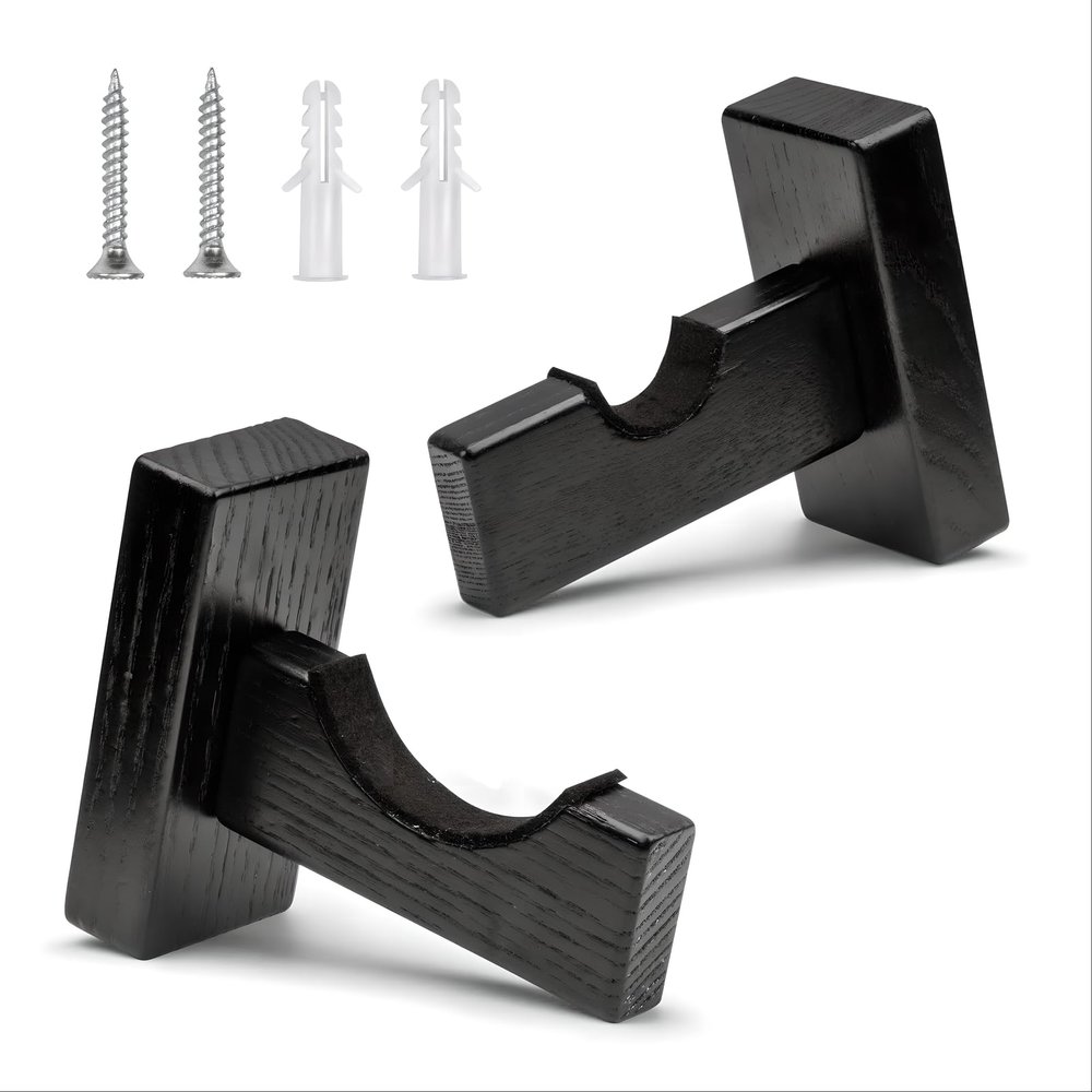 NVAAV Baseball Bat Wall Mount - Baseball Bat Holder for Wall - Sturdy Bat Display Case Stand for Baseball Softball - Black