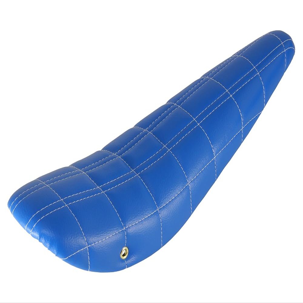 Lowrider Bike 20 2/line Stitched Banana Saddle Vinyl All Blue White/Stitch.