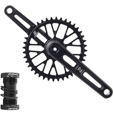 DHNCBGFZ Single Speed Bike Cranksets 165/170/175mm Road Bike Crankset 40T 42T 44T 46T 48T Hollow One Piece Chain Wheel Aluminum Alloy Disk for 8/9/10/11/12speed(170MM,46T)