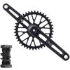 DHNCBGFZ Single Speed Bike Cranksets 165/170/175mm Road Bike Crankset 40T 42T 44T 46T 48T Hollow One Piece Chain Wheel Aluminum Alloy Disk for 8/9/10/11/12speed(170MM,46T) view 1