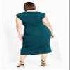 City Chic Women's Plus Size Dress ZABY, Emerald, 14 view 3