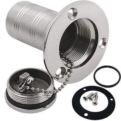 YANYUCB Boat Deck Diesel Fill/Filler 1-1/2 Inch(38mm),316 Stainless Steel Deck Filler with Keyless Cap,Marine Fuel Tank Filler Neck,Boat Deck Hardware for Boat Yacht