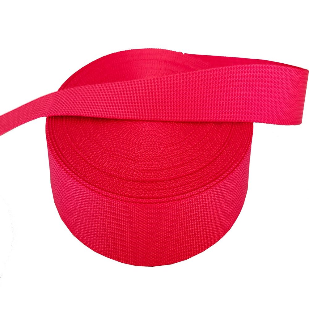 MONIDOOR 1 Inch Nylon Webbing 6 Yards Durable Flat Nylon Strap for Backpack Cargo Strap Pet Leash or Collar Craft(150602,Red)