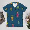 Cute Cartoon Bug Flying Classic Polo Shirts for Men Quick Dry Short Sleeve Fit Golf Tees Casual Tops 2XL view 2