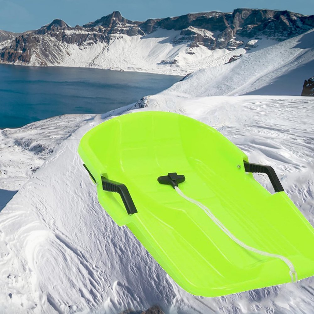 TUOYIBO Children's Sledges, Winter Snow Sledges, Thick Wear-Resistant Sledges, Sledges with Brakes and Pull Ropes