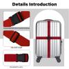 Luggage Straps for Suitcases Travel Belt Suitcase Strap, Heavy Duty with Quick-Release Buckle Suitcase Safe Belt with Name Card, Bright Color Adjustable Luggage Belts, TSA Approved, 4 Pack, Red view 3