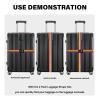 Luggage Straps for Suitcases Travel Belt Suitcase Strap, Heavy Duty with Quick-Release Buckle Suitcase Safe Belt with Name Card, Bright Color Adjustable Luggage Belts, TSA Approved, 4 Pack, Red view 4