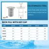 YANYUCB Boat Deck Water Fill/Filler 2 Inch(50mm),316 Stainless Steel Deck Filler with Key Cap,Marine Fuel Tank Filler Neck,Boat Deck Hardware for Boat Yacht view 2