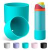 Alwenid 2PCS Silicone Water Bottle Boot for Owala 24 Oz, Anti-Slip Protective Sleeve Bottom Bumper Protector for FreeSip, Twist, and Flip Stainless Steel Water Bottles (Blue) view 1