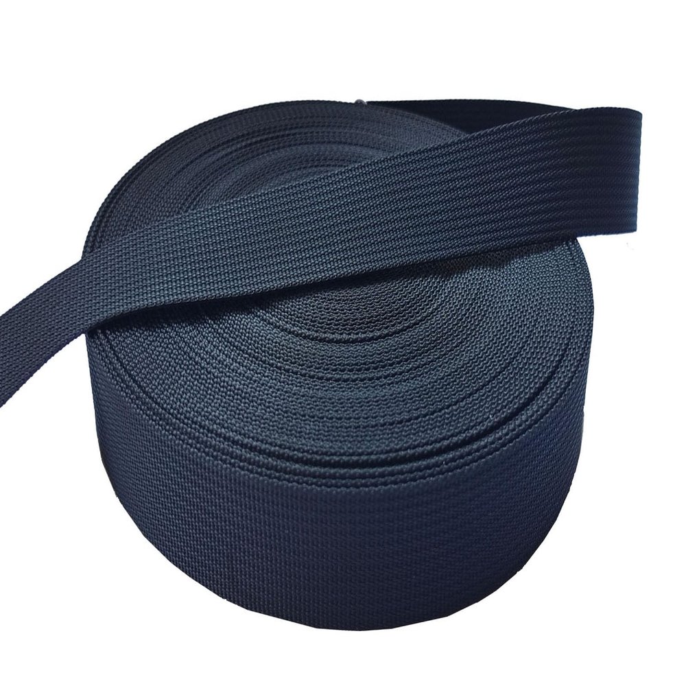 MONIDOOR 1 Inch Nylon Webbing 20 Yards Durable Flat Nylon Strap for Backpack Cargo Strap Pet Leash or Collar Craft(152012,Black)
