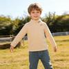 HSTiSan Boys Girls Thermal T-Shirt Half Collar Soft Tee Warm Underwear Basic Tops Children's Undershirts 2PCS Light Green+Khaki 5-6Years view 2