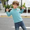 HSTiSan Boys Girls Thermal T-Shirt Half Collar Soft Tee Warm Underwear Basic Tops Children's Undershirts 2PCS Light Green+Khaki 5-6Years view 3