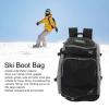gernie Ski Boot Bag, 65L Large Capacity Ski Boot Travel Backpack for Ski Helmet, Goggles, Gloves, Skis, Snowboard Waterproof Ski Travel Bag, Skiing and Snowboarding Travel Luggage view 4