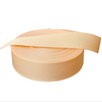 MONIDOOR 1 Inch Nylon Webbing 6 Yards Durable Flat Nylon Strap for Backpack Cargo Strap Pet Leash or Collar Craft(150633,Beige)