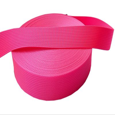 MONIDOOR 1 Inch Nylon Webbing 6 Yards Durable Flat Nylon Strap for Backpack Cargo Strap Pet Leash or Collar Craft(150628,Hot Pink)