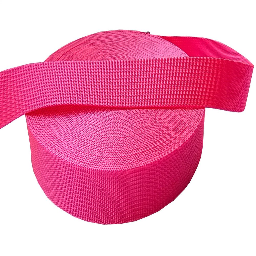 MONIDOOR 1 Inch Nylon Webbing 6 Yards Durable Flat Nylon Strap for Backpack Cargo Strap Pet Leash or Collar Craft(150628,Hot Pink)