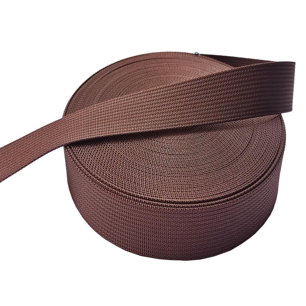MONIDOOR 1 Inch Nylon Webbing 20 Yards Durable Flat Nylon Strap for Backpack Cargo Strap Pet Leash or Collar Craft(152013,Dark Brown)