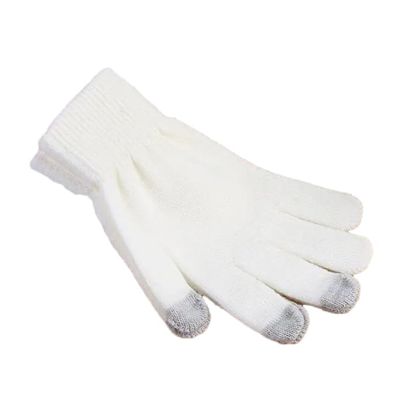 Hgvcfcv Winter Wool Warm Knitted Gloves Cashmere Lined Gloves Screen Knitted Gloves Men's Black Gloves