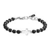 GAVU Matte Onyx Cross Charm Bracelet for Men view 1