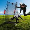 Doublehorse Football Kicking Net - 4x7FT Portable Rugby Lightweight Quarterback Target Toss Throwing Practice Training Game for Outdoor Indoor Backyard Sports Field Teens Adults Practice Gifts view 1