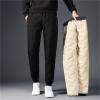 Loodion Fleece-Lined Waterproof Pants,Unisex Lambswool Fleece-Lined Joggers,Mens Active Pants (Black*Jogging Pants,Medium) view 2