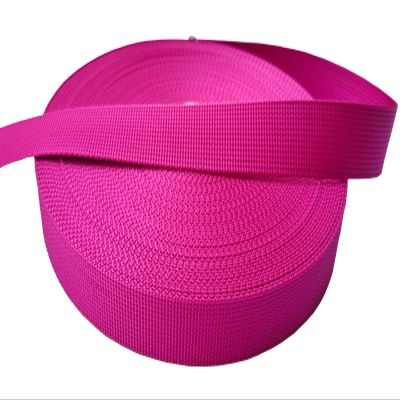 MONIDOOR 1 Inch Nylon Webbing 6 Yards Durable Flat Nylon Strap for Backpack Cargo Strap Pet Leash or Collar Craft(150604,Rose Red)